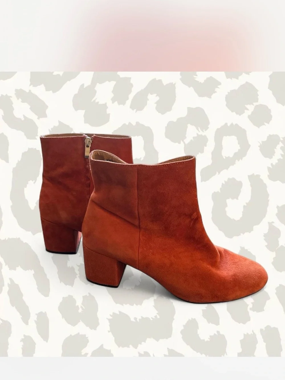 Urban Outfitters Rust Suede Ankle Booties